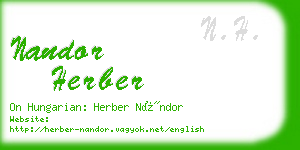 nandor herber business card